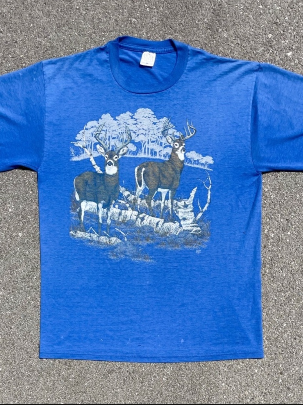 Vtg 1991 Cotton Grove Buck Deer T-Shirt L 21.5x29.25 Thrashed Distressed 90s
